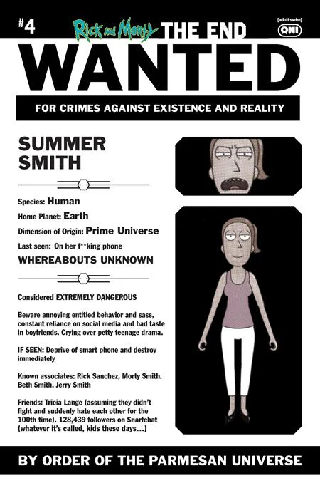 Rick And Morty The End #4 (Of 6) C 1:10 Phil Murphy Most Wanted Variant (03/04/2026) Oni