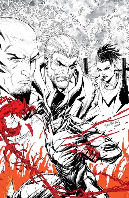 Fireborn #1 L Tyler Kirkham Black & White & Blood Virgin Variant (04/22/2026) Image