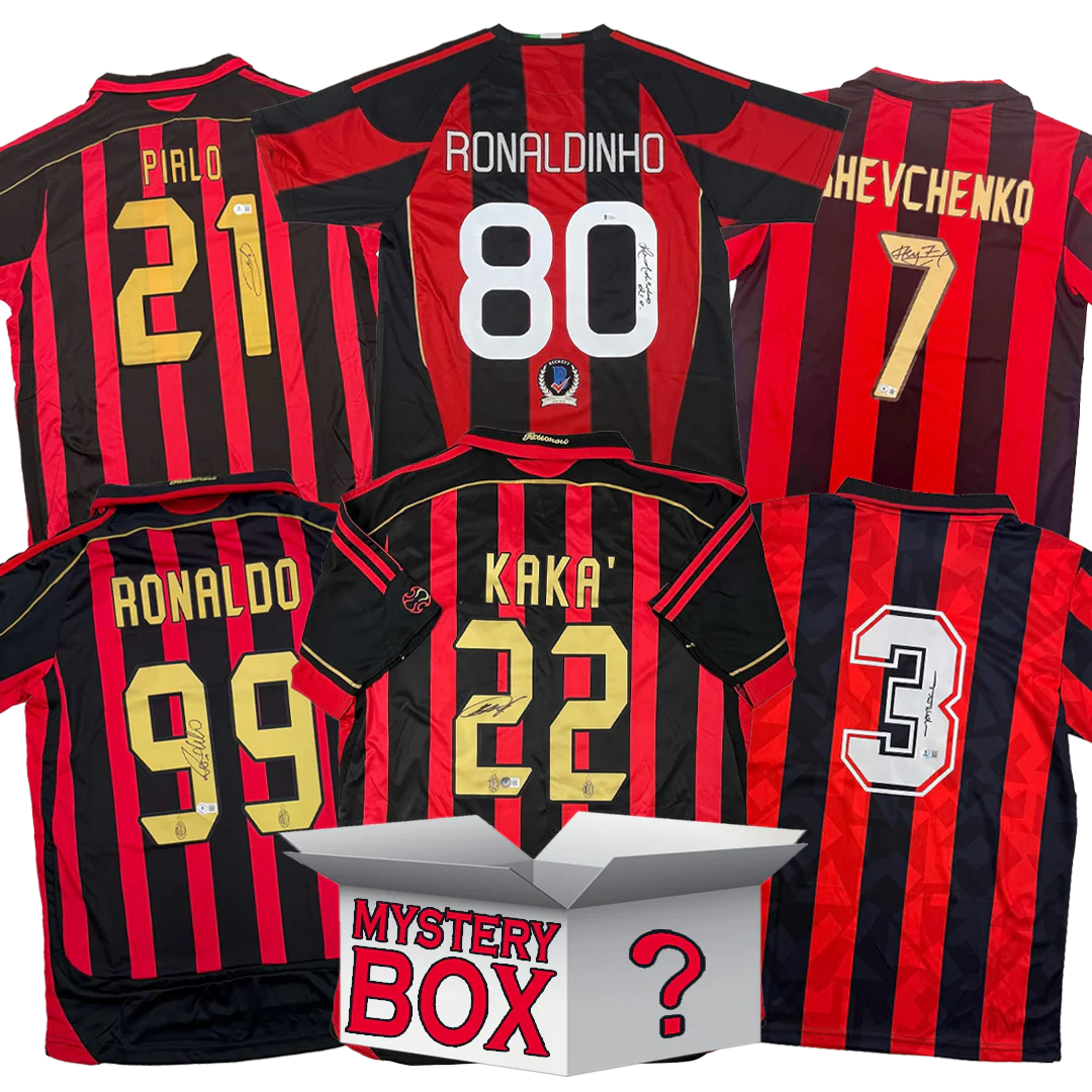 AC Milan Autographed/Signed Soccer Jersey Mystery Box with PSA JSA or Beckett COA
