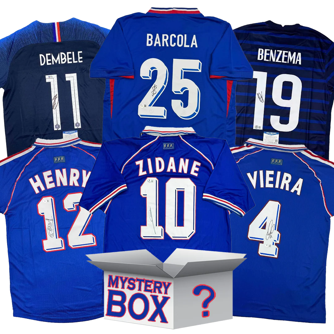 France Soccer Autographed/Signed Jersey Mystery Box with PSA JSA or Beckett COA