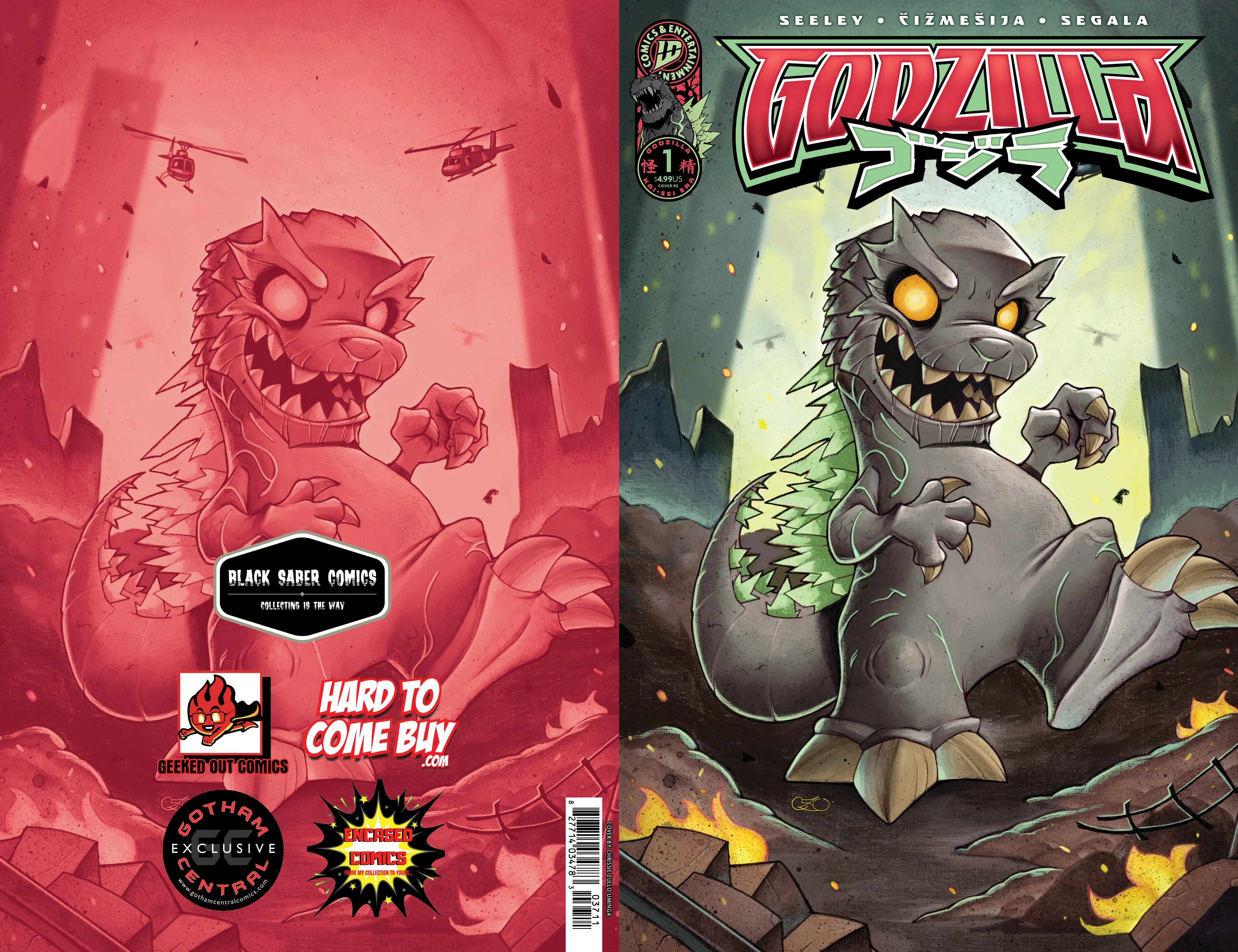 Godzilla Kai-Sei Era #1 - Cover by Chrissie Zullo Uminga Black Saber Comics Exclusive