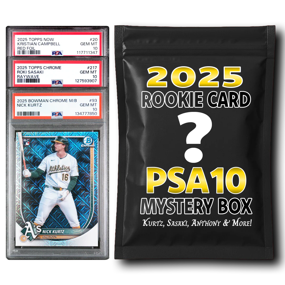 PSA 10 Graded 2025 MLB Baseball Rookie Card Mystery Box (Kurtz, Misiorowski, Anthony, Roki & More!)